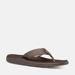 Teva Voya Flip Leather Sandalen Herren Braun Reduziert [EXKT89026]